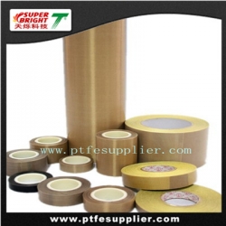 PTFE Coated Fiberglass with Silicone Adhesive Pressure Sensitive Tape