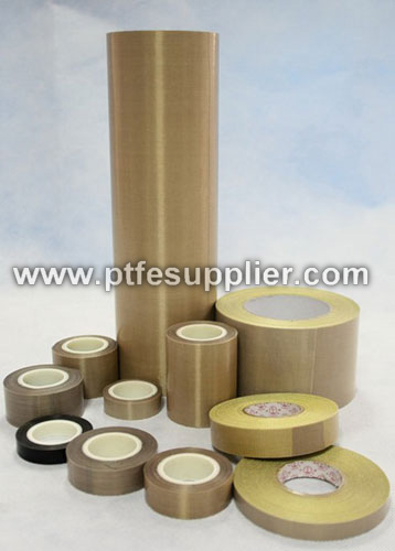PTFE Coated Fiberglass with Silicone Adhesive Pressure Sensitive Tape